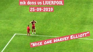 HARVEY ELLIOTT GIVES HIS SHIRT TO YOUNG LFC FAN  MK DONS VS LIVERPOOL 02  CARABAO CUP [upl. by Marsden592]