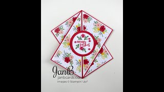 No638 Diagonal Fold Birthday Card  JanB UK Stampin Up Independent Demonstrator [upl. by Yerdna]