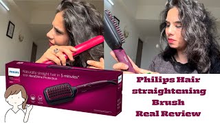 Best Philips hair straightener BrushReal Review  Frizzy hair solution gadgets viral viralvideo [upl. by Pooh]