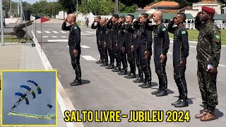 Demonstração de Salto Livre em homenagem ao JUBILEU 2024 da Brigada de Infantaria Paraquedista 🦅 [upl. by Darrill946]