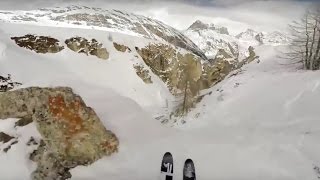 ► Une descente à ski très périlleuse [upl. by Lynnworth294]