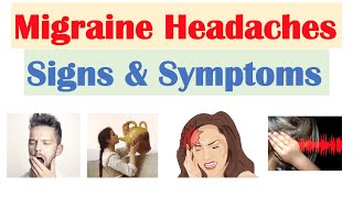 Migraine Headache Signs amp Symptoms Prodrome Aura Headache and Postdrome [upl. by Gore]