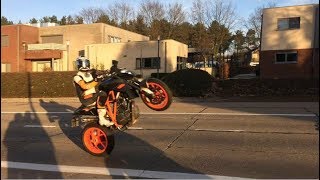 KTM Superduke 1290R  CRAZY WHEELIE [upl. by Ennahgem180]