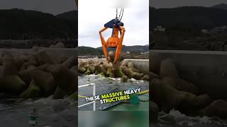 Concrete Tetrapods Effectively Protect Coastlines shortsviral shortsfeed shortsvideo shorts [upl. by Ag]