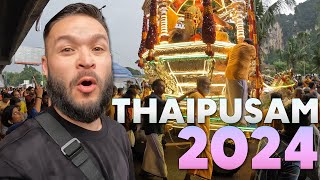 Thaipusam 2024 at the Batu Caves 🇲🇾  These monkeys are SCARY [upl. by Llirred]