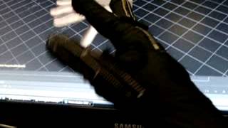 Cyber glove Flex sensitive glove for use in games [upl. by Enelkcaj]