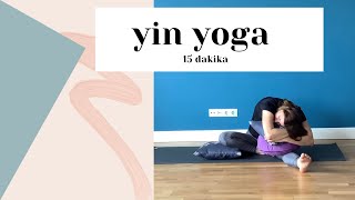 Yin yoga  15 dakika  her seviyeye uygun dinlendirici yin yoga serisi [upl. by Nnateragram]