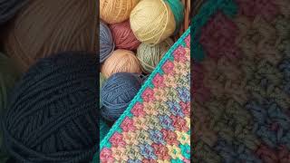 Easy and fun crochet scrap blanket stepbystep Designer BebaBlanket mosaiccrochet crochet [upl. by Anahir749]