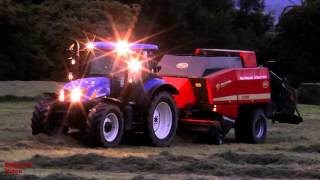 Baling by Light  loads of them New Holland plus Vicon [upl. by Ghiselin]