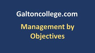 Management by Objectives [upl. by Shama334]