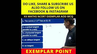 NCERT EXEMPLAR  CLASS 12 MATHS  MCQ AOD  ncert cbsemaths12 ncert exemplar maths shorts [upl. by Olocin]