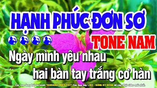 Karaoke Hạnh Phúc Đơn Sơ Tone Nam Nhạc Sống Beat Phối Mới Dễ Hát  Karaoke Miền Tây [upl. by Cavanagh672]