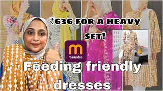 Meesho Mini Haul💃 Usefull dresses  Feeding friendly dresses  Malayalam [upl. by Oek]