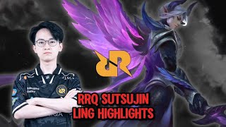 Sutsujin Ling highlights vs Fnatic Onic Game 1 Day 2 Week 6 MPL ID S14 [upl. by Yttel288]