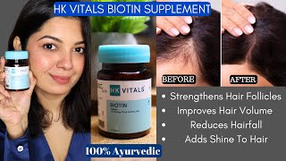 HK Vitals Biotin 100 Ayurvedic Supplements  How Biotin Supplements Helped Reduce My Hairfall [upl. by Sill]