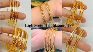 5 Grams gold bangle designs with price  Simple Gold Bangles Designs 2023 [upl. by Hein]