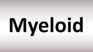 How to Pronounce Myeloid [upl. by Ainotal]