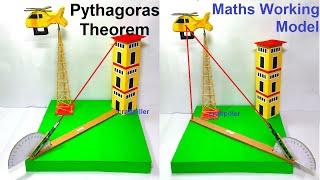 pythogorous theorum working model for maths exhibition  maths tlm  craftpiller [upl. by Warring]