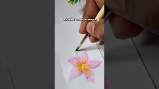 Simple Watercolor Flower 🌸artwork bookmark [upl. by Ynahpit]