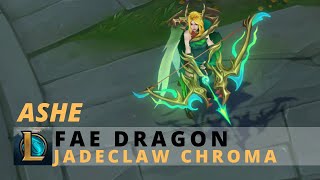 Fae Dragon Ashe Jadeclaw Chroma  League Of Legends [upl. by Akcimat]