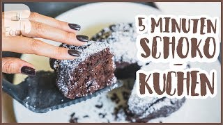 Schokoladenkuchen  5 Minuten Rezept  saftig vegan und gelingsicher [upl. by Magas]