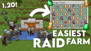 Minecraft EASIEST Raid Farm 120  Insane loot [upl. by Inajna]