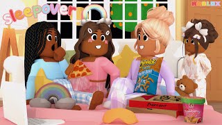 🍕GIRLS SLEEPOVER PARTY LEFT OUT Roblox Bloxburg Roleplay roleplay [upl. by Auqemahs]