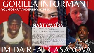 CASANOVA 2X GORILLA BLOOD INFORMANT EXPOSED VALID PAPERWORK amp VIOLATED IN FEDERAL CUSTODY KAY FLOCK [upl. by Modestia220]