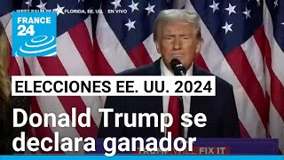 quotQuiero agradecer a Estados Unidos por darme el honor de ser su 47º presidentequot Donald Trump [upl. by Dnalel]