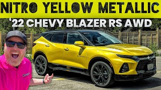 2022 Chevrolet Blazer RS AWD in the NITRO YELLOW METALLIC [upl. by Sivra]