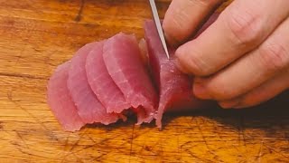 How to Make Yellowfin Tuna Sashimi [upl. by Violet]