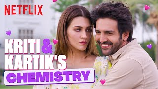 Kriti Sanon amp Kartik Aaryan’s CHEMISTRY IS UNMATCHED🤣🤭  Shehzada LukaChuppi  Netflix India [upl. by Clift]