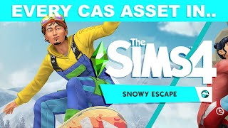 Every CAS asset in The Sims 4 Snowy Adventure no commentary [upl. by Emie]