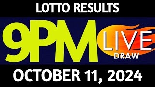 Lotto Result Today 900 pm draw October 11 2024 Friday PCSO LIVE [upl. by Montagna]