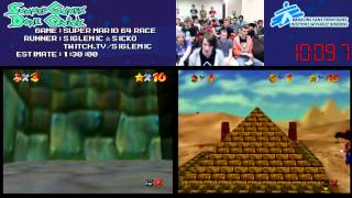 Siglemic vs Sicko Super Mario 64 16 star race at SGDQ 2013 [upl. by Acissj]