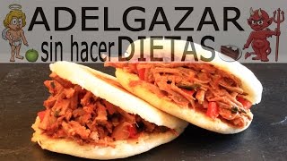 AREPAS INTEGRALES DE CARNE MECHADA  ADELGAZAR SIN HACER DIETAS [upl. by Dahs299]