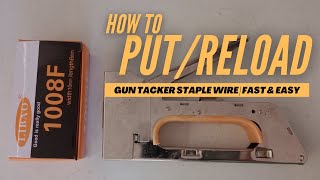 HOW TO PUTRELOAD GUN TACKER STAPLE WIRE  DIY  FAMILEE [upl. by Assirak]