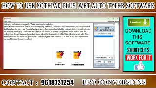 How to Use Notepad Plus WRT Auto Typer Software [upl. by Munshi128]