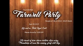 Mepco Schlenk Engineering College CSE B 201519 Farewell mepcoschlenk cse [upl. by Koball]