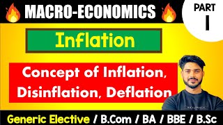 Concept of Inflation Disinflation and Deflation  Macroeconomics  GE BCom BA Bsc DU [upl. by Yehudit744]