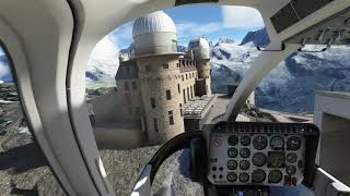 Gornergrat Kulm Hotel  Switzerland  Bell 407 switzerland gornergrat bell407msfs2020 travel [upl. by Imhskal]