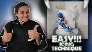 EASY ICING TECHNIQUE  2 Tier Cake  Cake Decoration  Cake Design  Layered Cake  Sweet Wonders [upl. by Gnanmos]