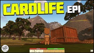 Cardlife Episode 1  Cardboard Survival Game 2018   Z1 Gaming [upl. by Nylorak]