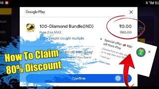 How To Claim Play Store Discount Offer  How To Use Play Store Discount In Free Fire  Visu Gaming [upl. by Ralli]