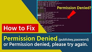 How to fixt Permission denied publickeypassword or Permission denied please try again [upl. by Kyne]