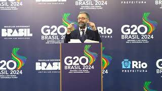 Coletiva de imprensa preparatória à Reunião de Chanceleres do G20 [upl. by Stodder756]