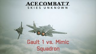 Ace Combat 7 Skies Unknown  Gault 1 vs Mimic Squadron  SU47 Berkut [upl. by Isiah]