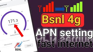 Bsnl 4g apn settings for fast internet 😍 bsnl apn settings 2024 ✅ bsnl internet problem solved [upl. by Anrat]