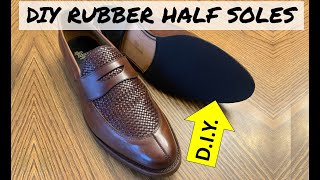 Putting Rubber Half Soles on my new Allen Edmonds [upl. by Lynett853]