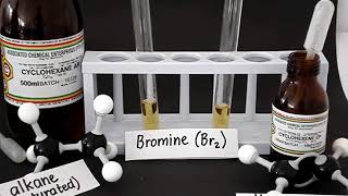 Saturated and unsaturated hydrocarbons reaction with bromine [upl. by Ranique]